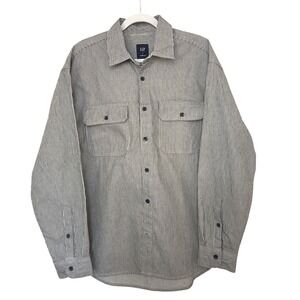 GAP Denim Strip Big Shirt Railroad Blue Button Down Classic Gorpcore  Mens M New